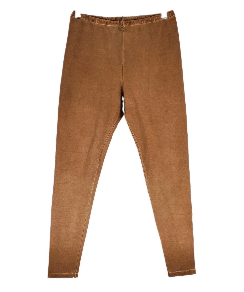 SKIMS Cotton Outdoor Leggings Womens L Brown USA Made Stretch Lounge Minimal 25"